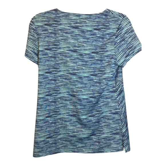 Chico's Blouse Women's Size Small Weekends Tshirt Athleisure Blue Chico's 0‎ - Picture 2 of 4